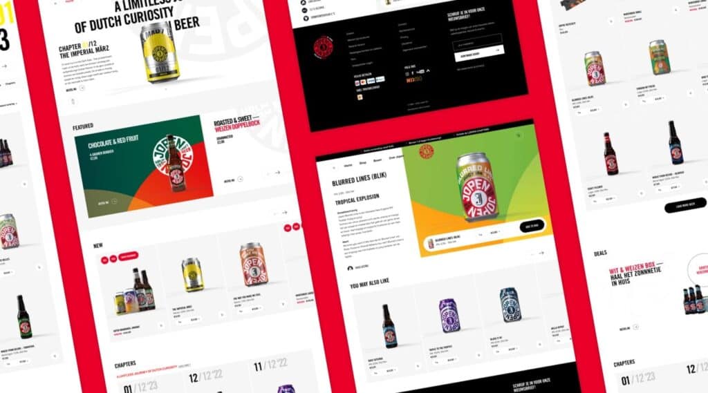 Webdesigns voor Jopenbier.nl ontworpen door Sturdy Digital