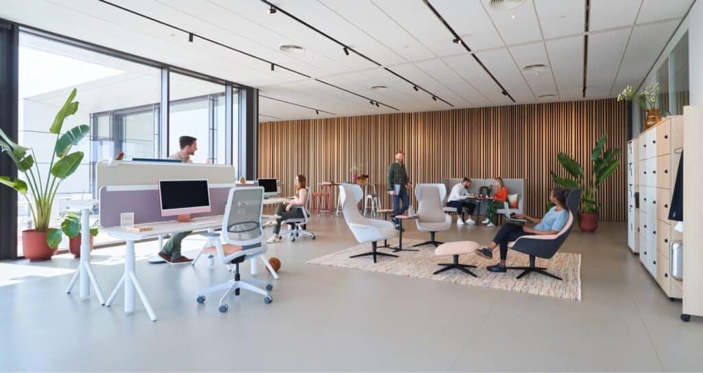 Voorbeeld van een van de projecten die Perla Kantoorinrichting uitvoerde