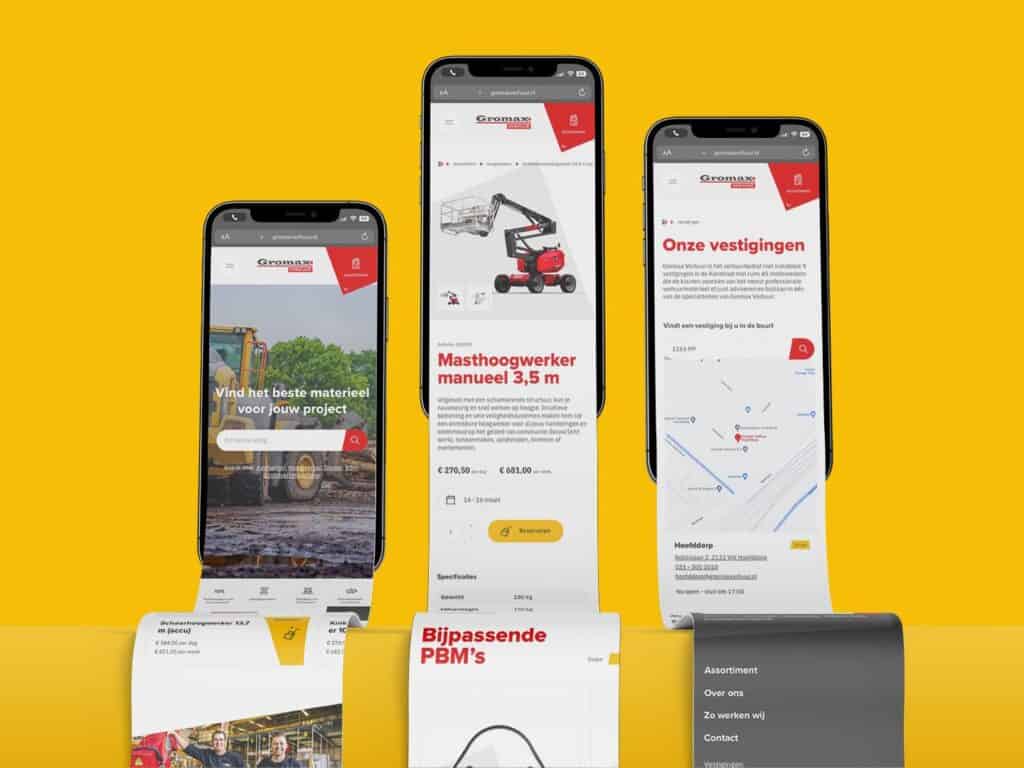 De mobiele schermen van Gromax-verhuur.nl