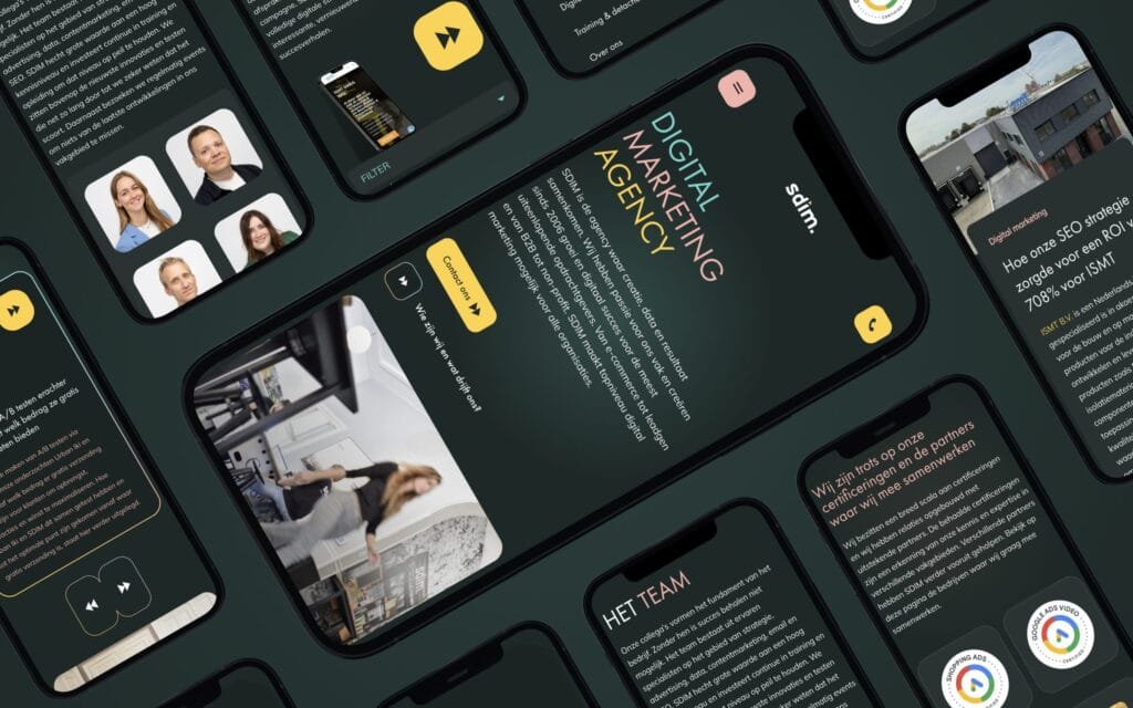 Het mobile design van sdim.nl zoals gemaakt door Sturdy Digital.