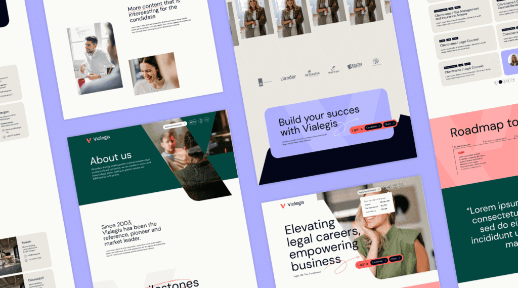 Het desktop design van vialegis.be zoals gemaakt door Sturdy Digital.