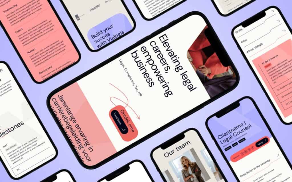 Het mobile design van vialegis.be zoals gemaakt door Sturdy Digital.