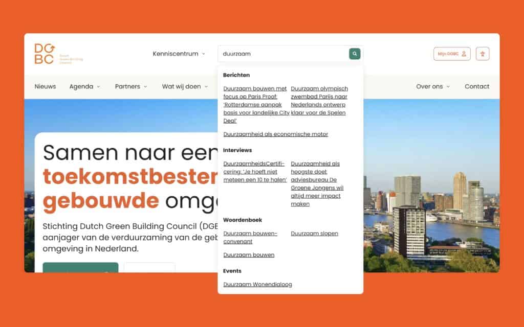 DGBC slimme zoekfunctie